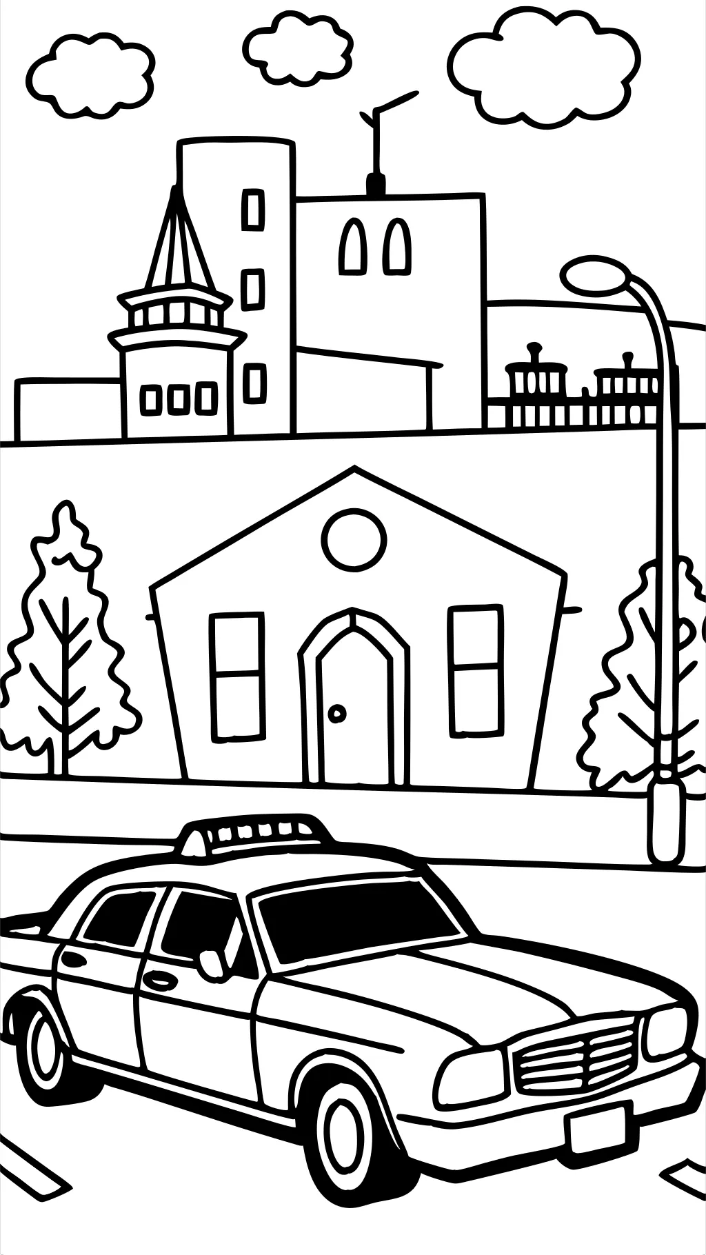 cop car coloring pages